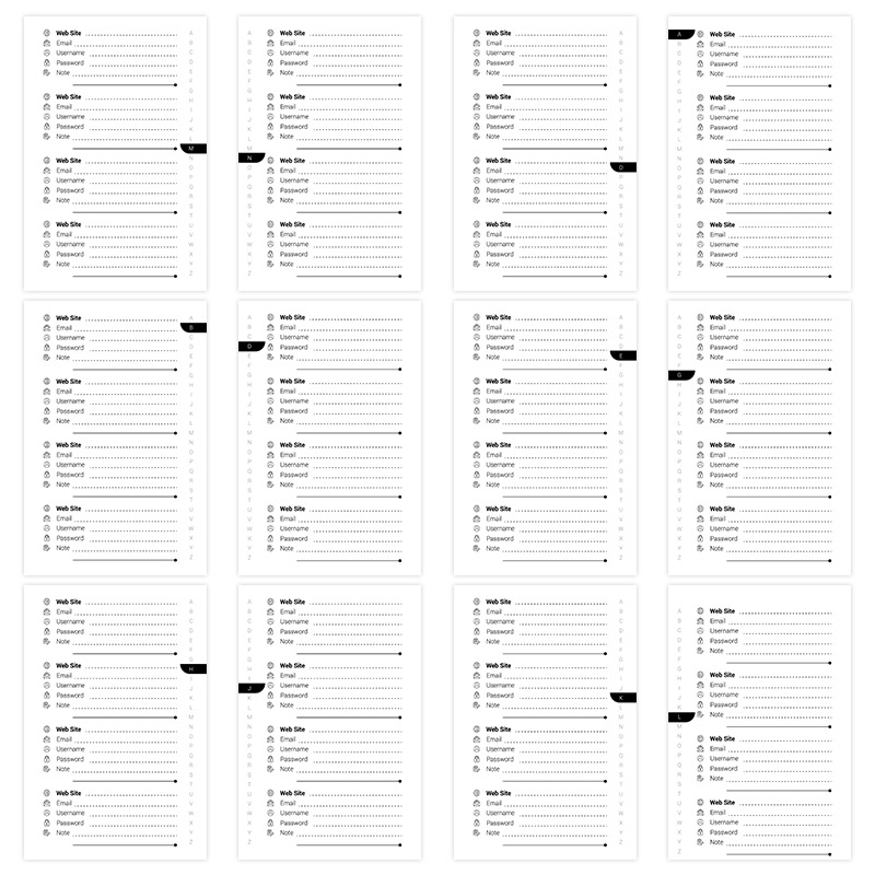 Password Book and Internet Login Organizer product view 3