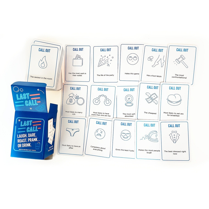 Last Call English Drinking Card Game for Friends and Family Parties product view 5