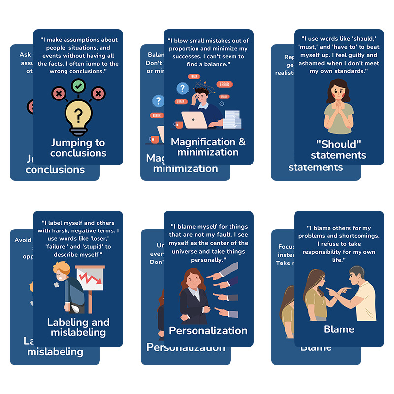 Cognitive Distortion Flashcards – 50 Thinking Traps product view 3