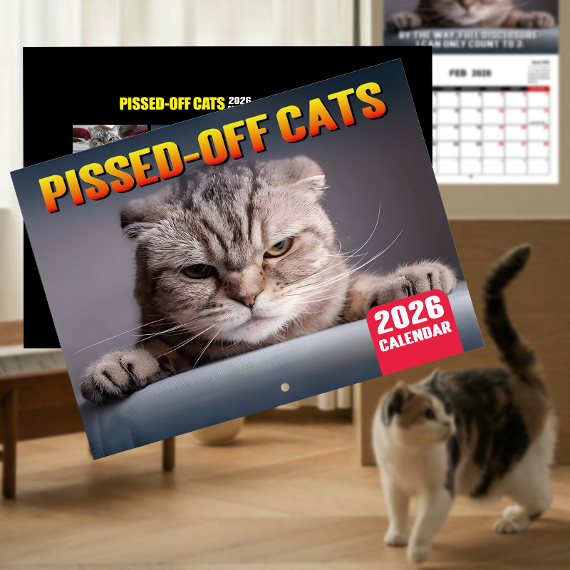Pissed-Off Cats 2026 Custom Wall Calendar