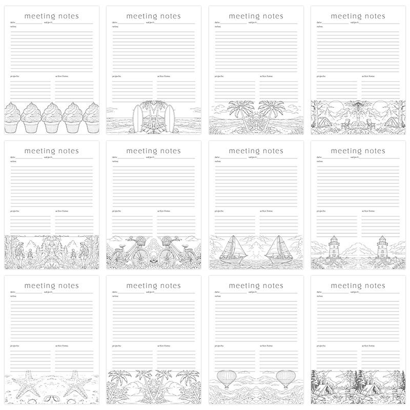 52-Week Summer Color-In Daily Planner product view 3