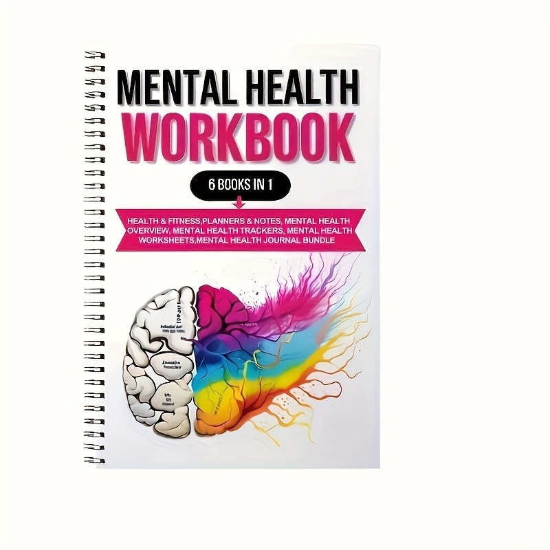 Assorted Guided Planners, Journals and Wellness Workbooks – 74 Options – White Brain Cover