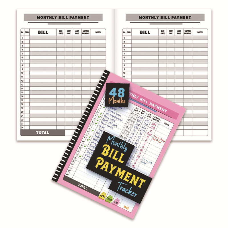 Bill Payment Management Book – Pink product view 3