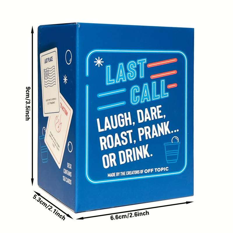 Last Call English Drinking Card Game for Friends and Family Parties product view 2