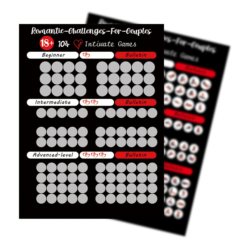 100 Intimate Positions Scratch-Off Challenge Poster – Black product view 5