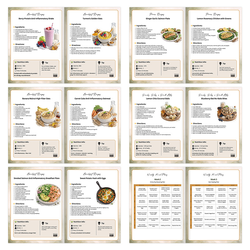 Anti-Inflammatory Recipe Pack and Healthy Eating Guide product view 3