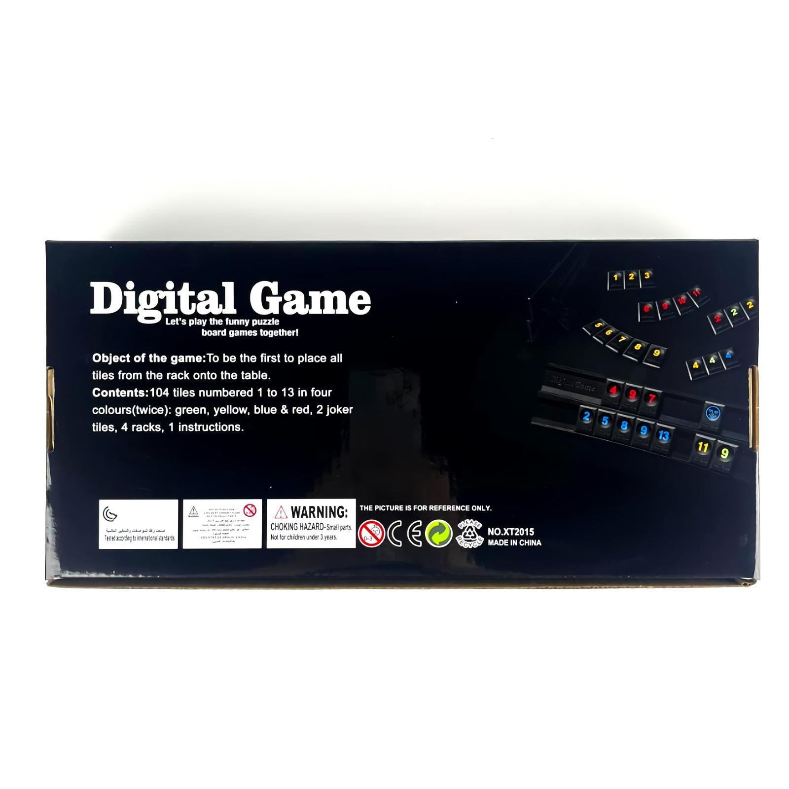Digital Number Tile Family Board Game