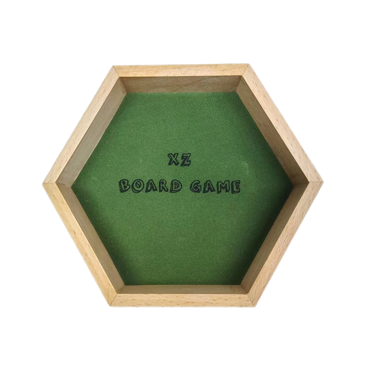 Hexagonal Solid Wood Dice Tray product view 4