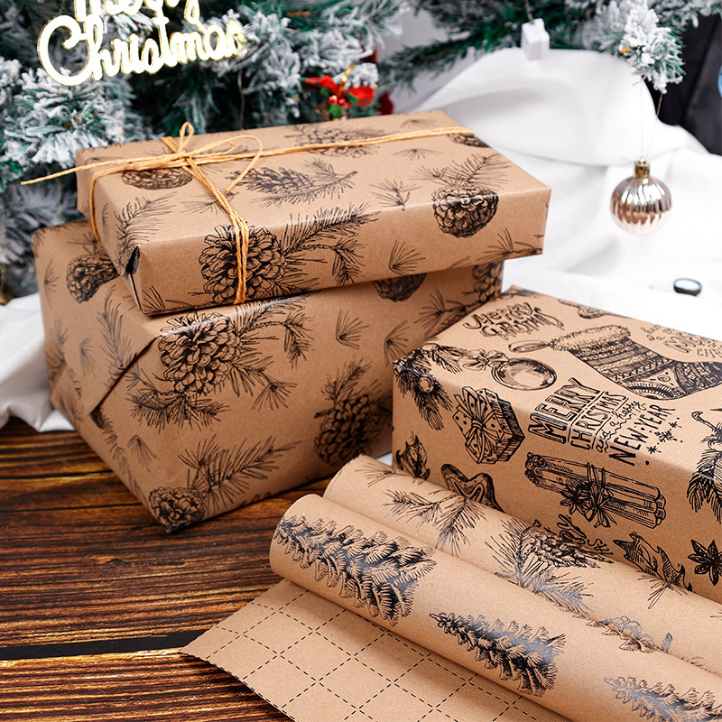 Christmas Gift Wrapping Paper Rolls with Festive Patterns product view 4