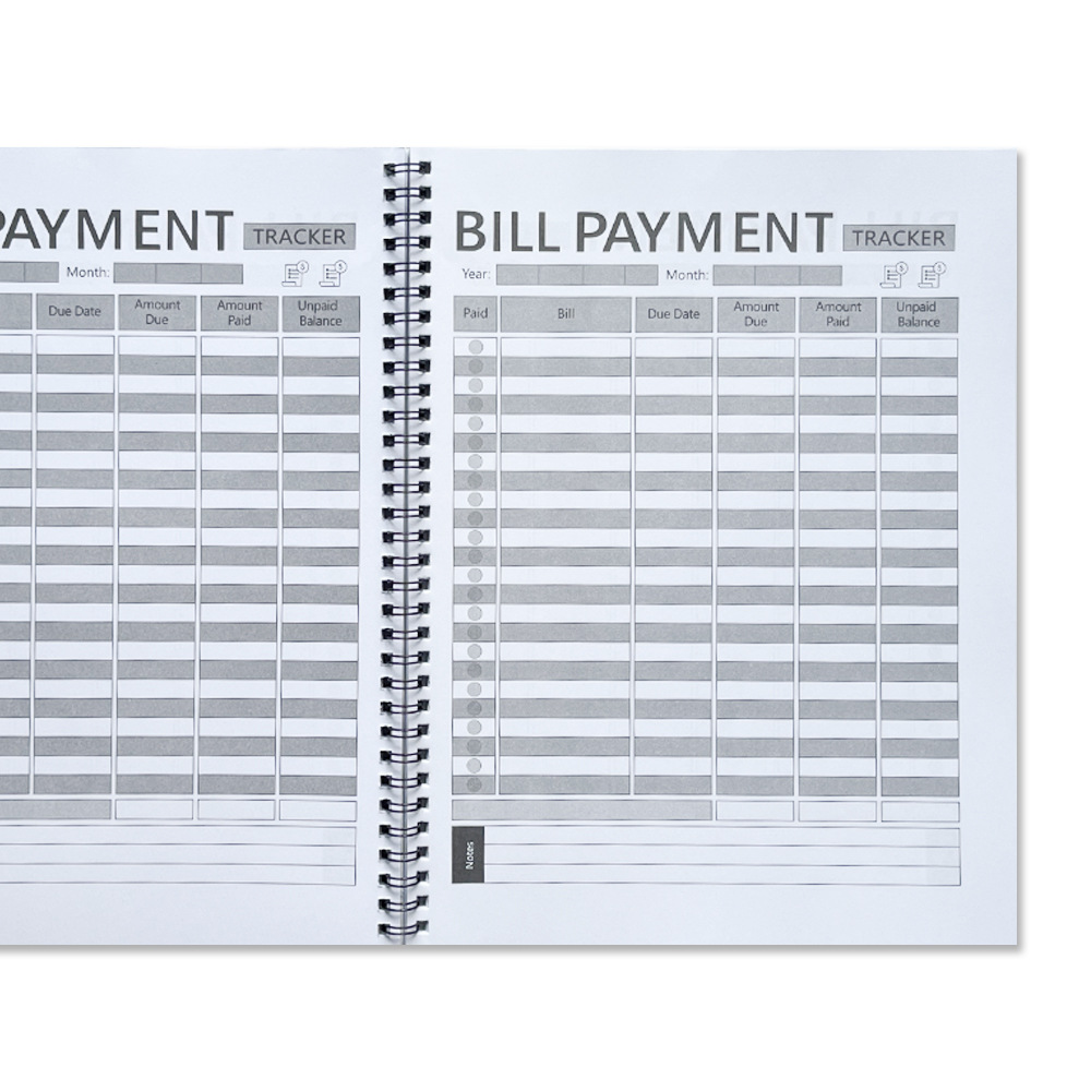 Bill Tracker Notebook – Black product view 4