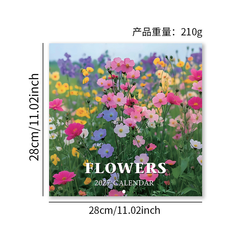 Flowers 2027 Wall Calendar product view 2
