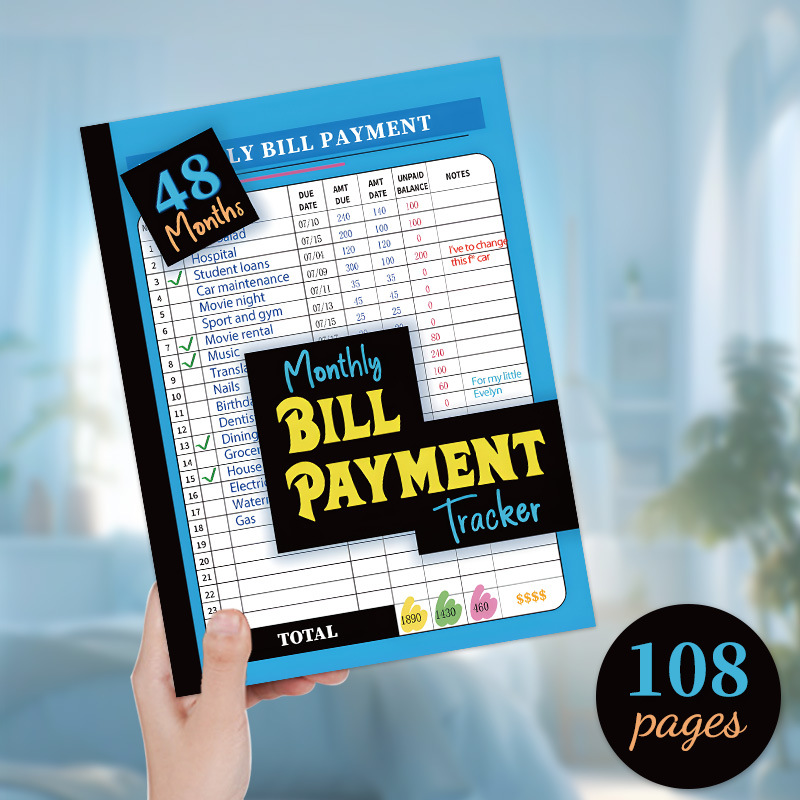 Bill Tracker Notebook – Blue
