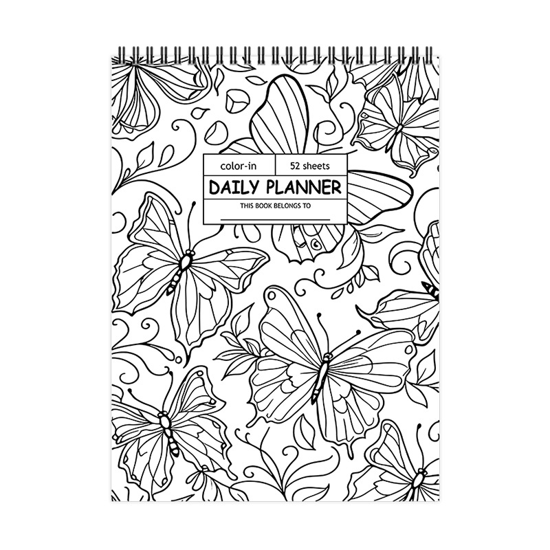 52-Week Butterfly Color-In Daily Planner – 52-Week Butterfly Color-In Planner