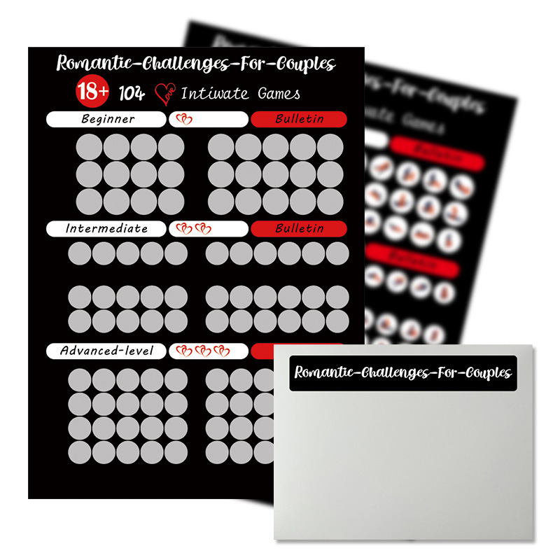 100 Intimate Positions Scratch-Off Challenge Poster – Black product view 4