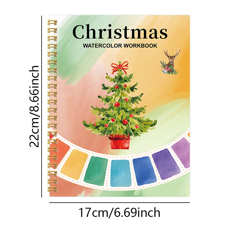 Watercolor Workbooks and Paint Set – 9 Options – Christmas Tree – No Paint Set