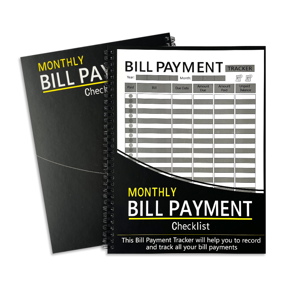 Bill Tracker Notebook – Black