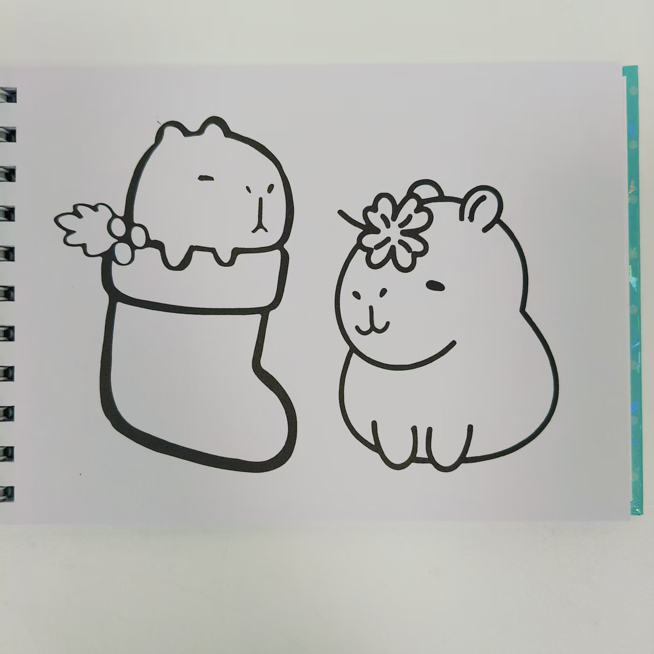 Cute Capybara Stress-Relief Coloring Book product view 4