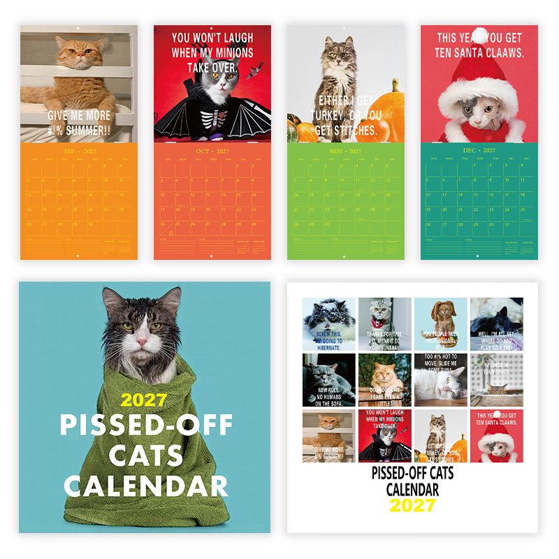Pissed-Off Cats 2027 Wall Calendar product view 4