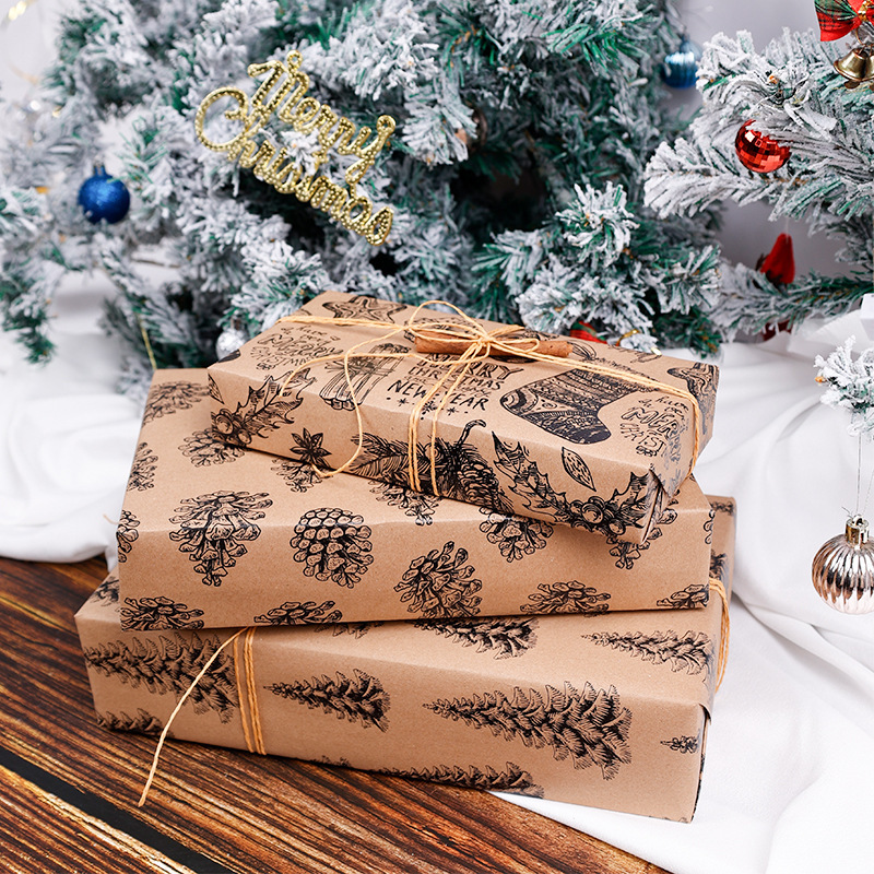 Christmas Gift Wrapping Paper Rolls with Festive Patterns product view 3