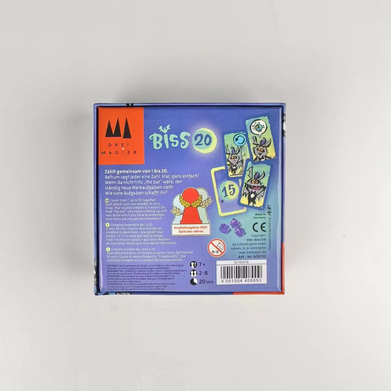 Biss 20 English Fast-Reaction Card Game