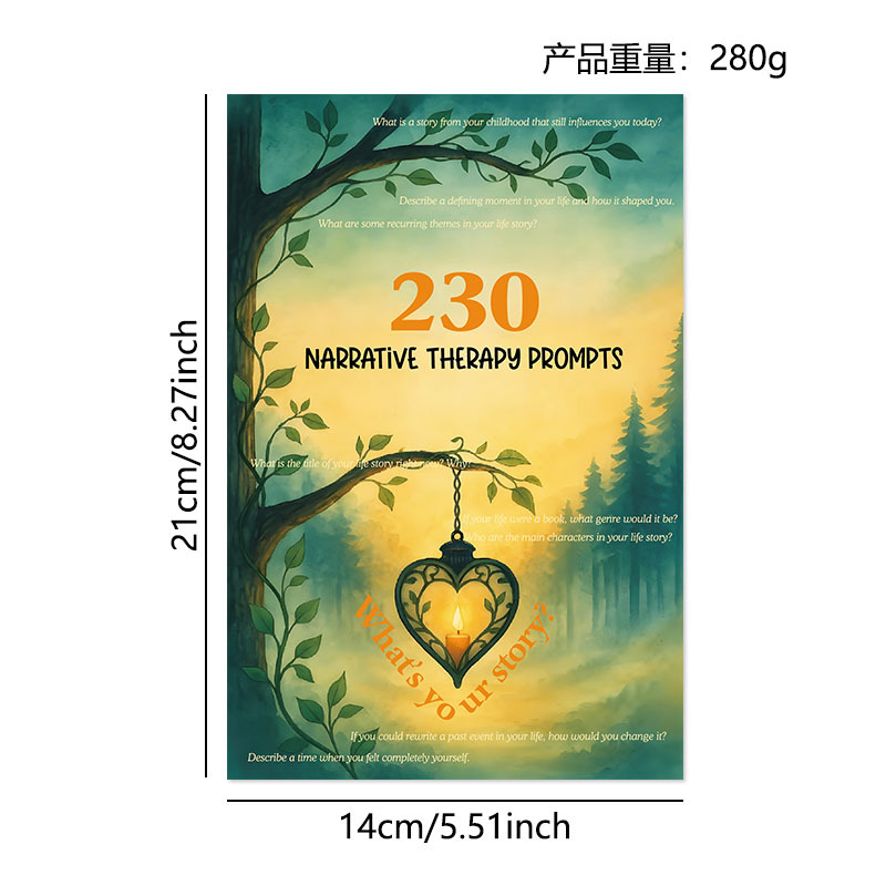 230 Narrative Therapy Prompts Workbook product view 2