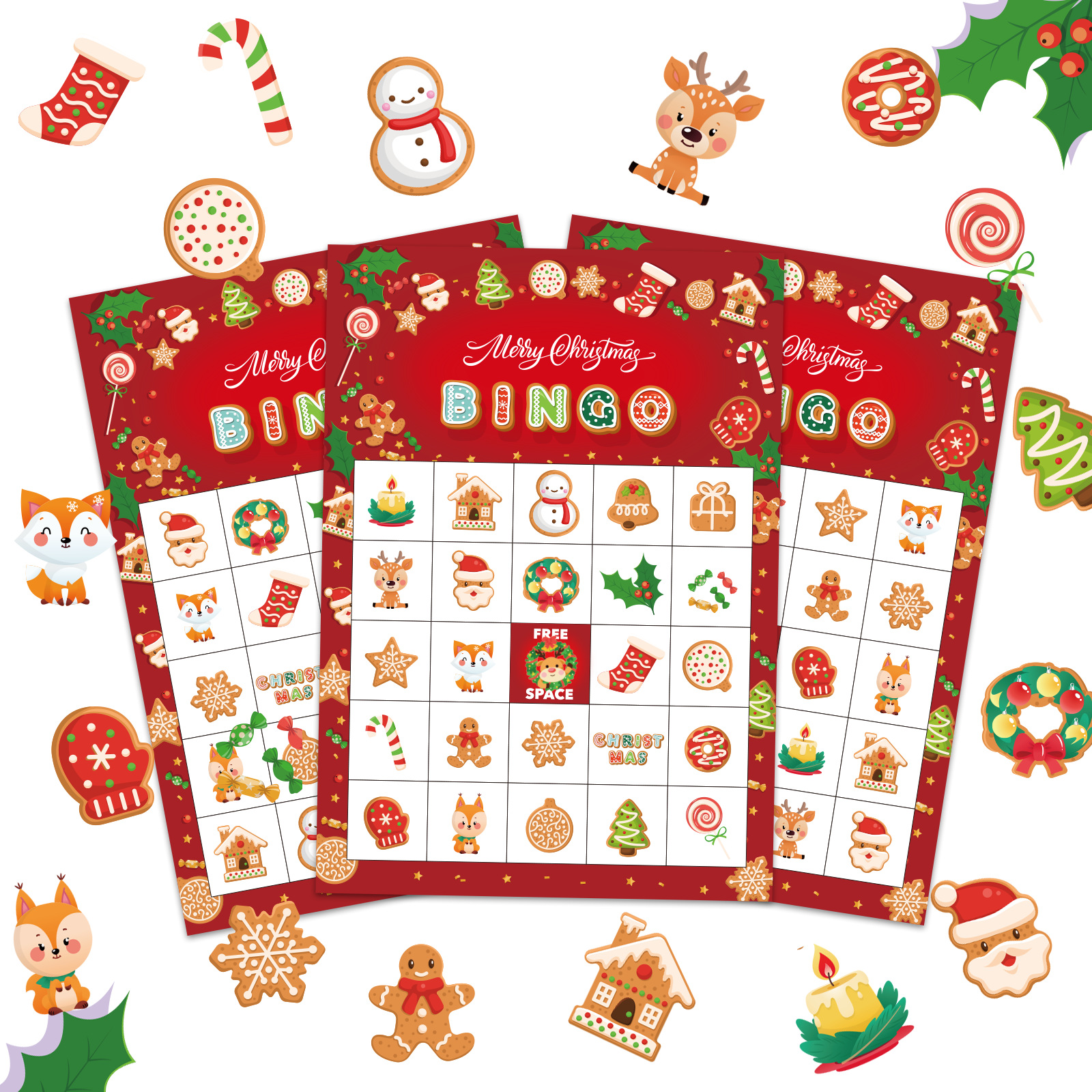 Christmas Bingo Game Set – 33 Pieces