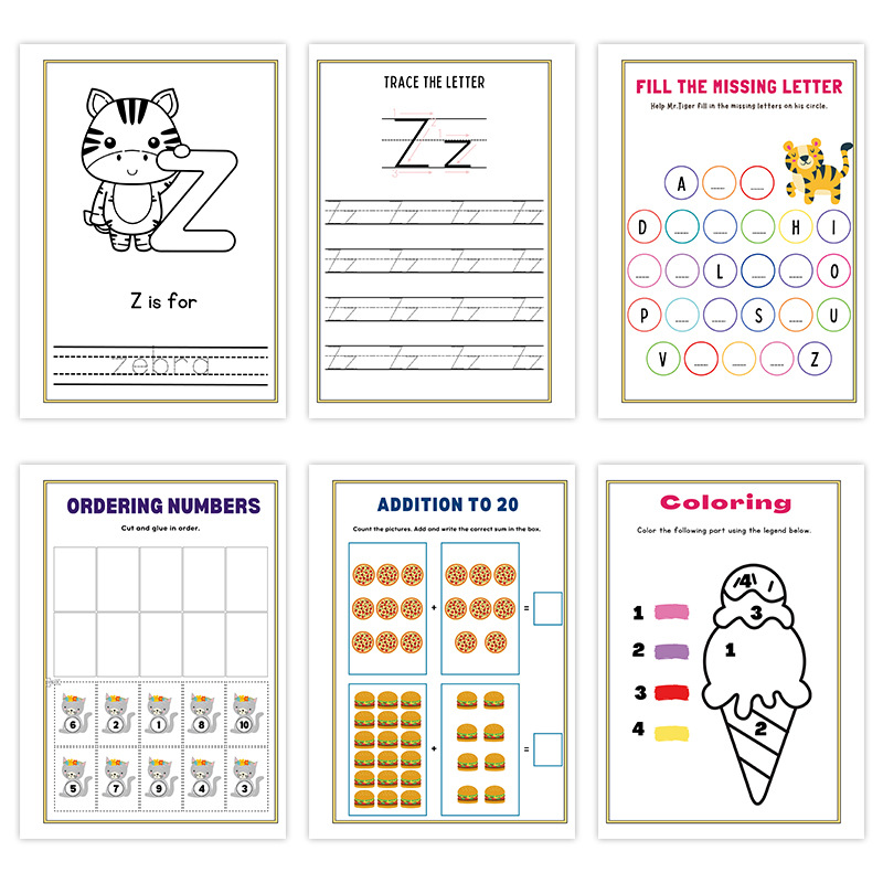 Alphabet Preschool Learning, Tracing and Coloring Workbook product view 3