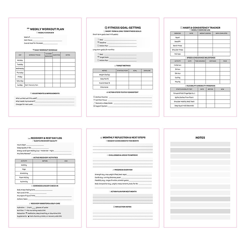 Weekly Fitness Planner and Workout Journal product view 4