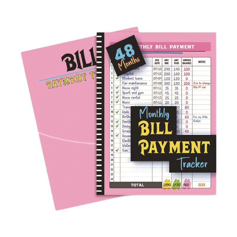 Bill Payment Management Book – Pink product view 5