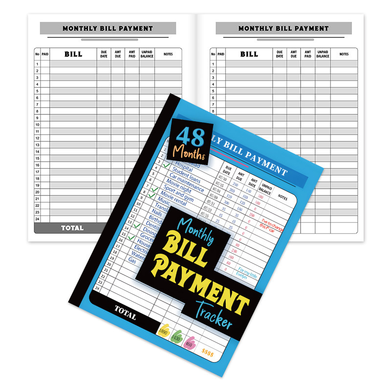 Bill Tracker Notebook – Blue product view 3