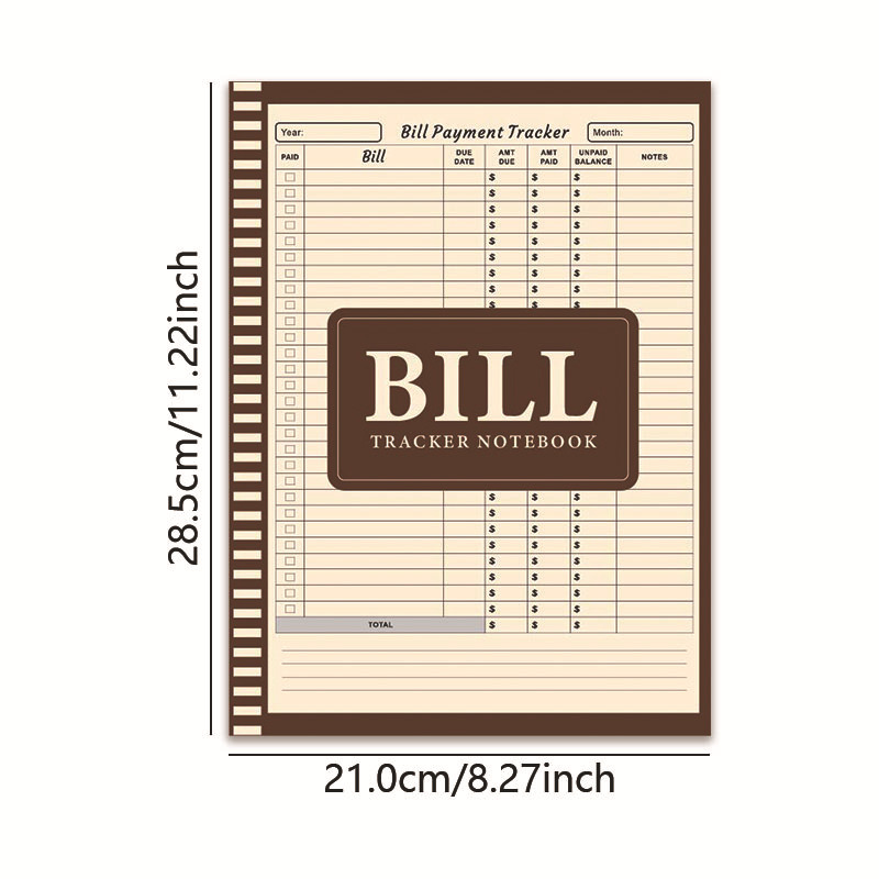 Bill Payment Management Book – Dark Brown product view 2