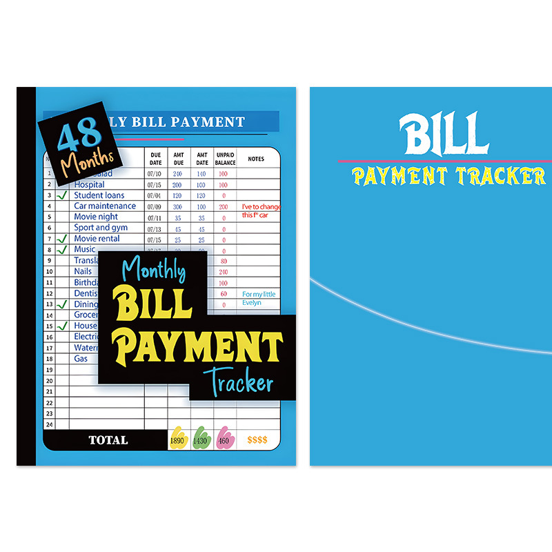 Bill Tracker Notebook – Blue product view 5